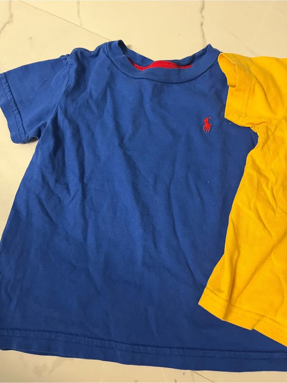 Ralph Lauren Kids Short Sleeve Tees in Royal Blue & Bright Yellow